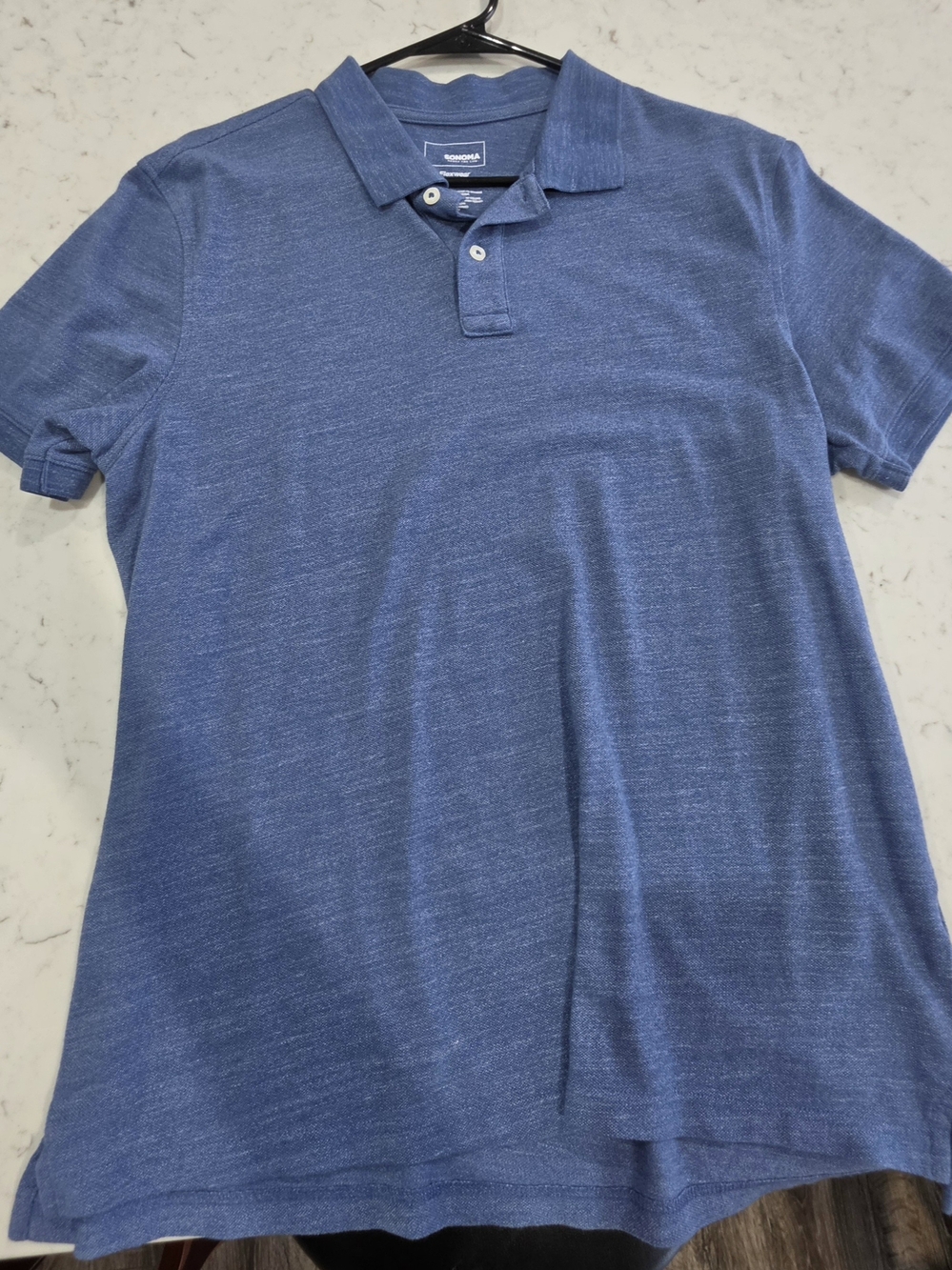 Sonoma Heathered Blue Polo Shirt